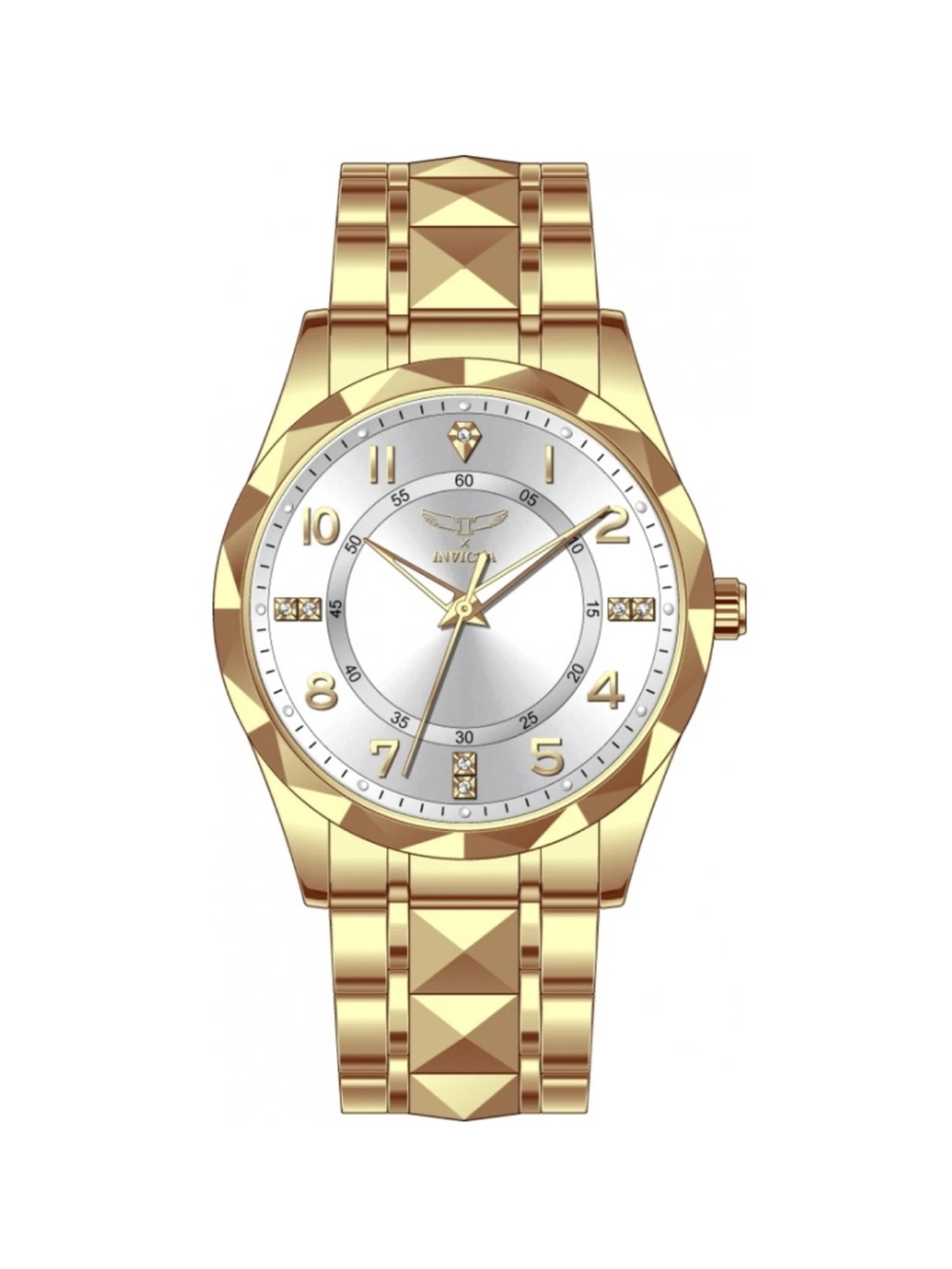 Specialty by Invicta Model 69018 41 MM Men's Quartz Watch Gold Tone White Face